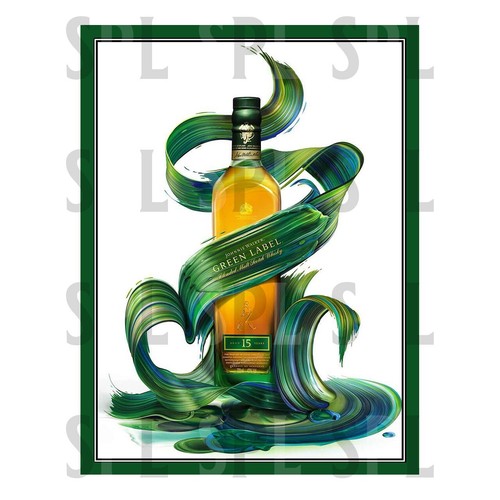 Johnnie walker green - green, metal