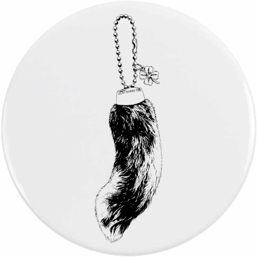 Lucky rabbit foot button - 'lucky,