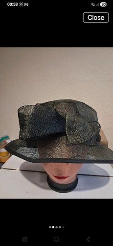 Women black sinamay wide - women’s,