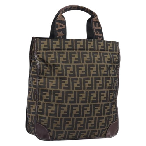 Fendi zucca canvas hand bag - fendi,