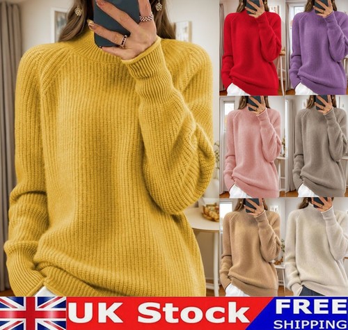 Women high neck jumper tops - high,