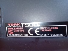 York T500i LQ-6020 Treadmill-for Repair Or Parts