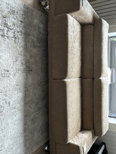 2 - Aqua Caramel Velvet Fabric 3 Seater Power Recliner Sofas 