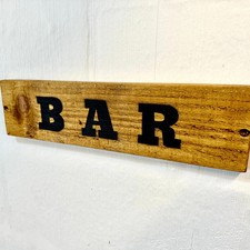 Rustic Antique Pine Bar Plaque