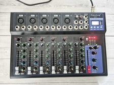 Depusheng HT7 Bluetooth Portable Audio Mixer w/USB DJ Sound Mixing Console