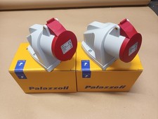 2 x Lewden Palazzoli 16Amp 3 Phase 16 Amp 415v 3 Phase Angled Socket 508146