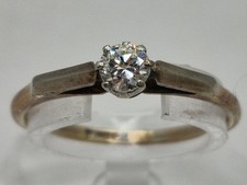 Vintage 18ct Gold 0.33ct(approx) Diamond Solitaire Ring