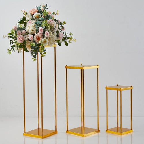 Metal geometric frame flowers - metal,