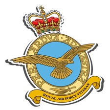 RAF VETERAN STICKER - ROYAL