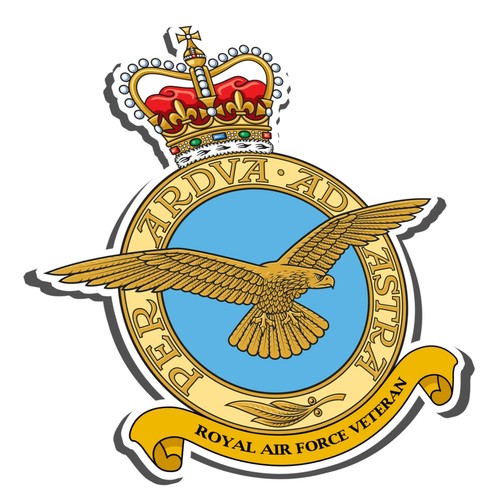 Raf veteran sticker queen s - veteran,