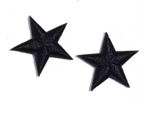 Black star patches iron on - 2,