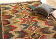 Bohemian Kilim Wool Jute Rug