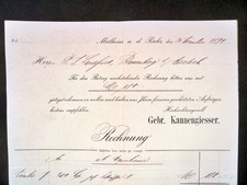Mühlheim/Ruhr 1894, invoice