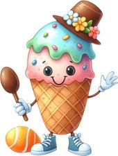 Watercolour Easter Icecream