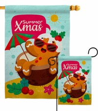 Summer Gingerbread Garden Flag