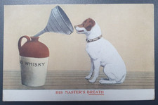 His Master's Voice 'type' postcard - ORIGINAL mailed 1905 complete stamp/date.