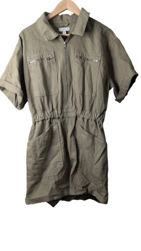 Topshop khaki utility playsuit - khaki,