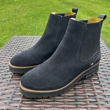 White Stuff Women's Esme Chunky Chelsea Boot Dark Navy - Size 5 (38) - VGC