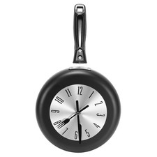 8 Inch Frying Pan  Hanging Wall Clock Kitchen Metal Clock ,Themed Unique6522