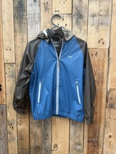 Rains Sways Jacket Kids Age 9-10 Years Blue Full Zip Rainwear Waterproof Rubber