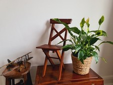 Vintage wooden folding chair - vintage,