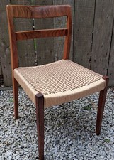 MCM 2 Rosewood dining chairs Nils jonsson Troeds Garmi danish papercord