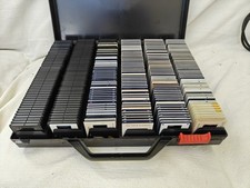 Vintage plastic photographic slide carrier box with 600 35mm colour slides 