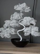 Handmade Big Wire Bonsai Tree Art Sculpture Home Decor