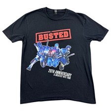 Busted T-Shirt Large Women Black Short Sleeve 20th Anniversary Tour Concert L