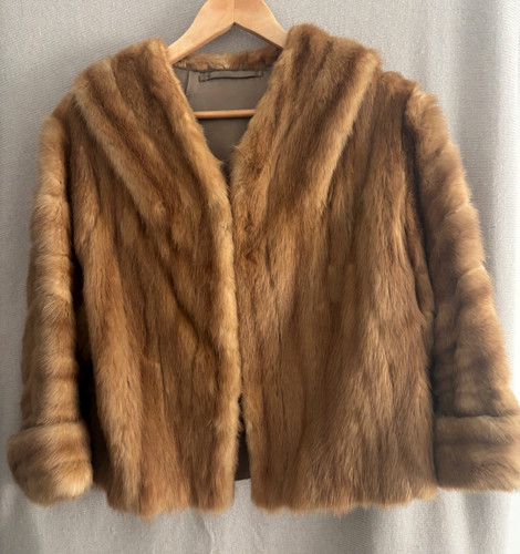 Vintage honey caramel mink fur - honey,
