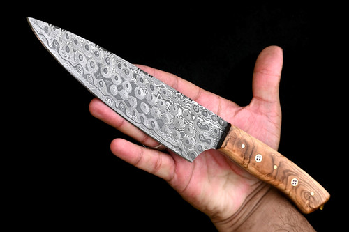 Custom made damascus chef - custom,