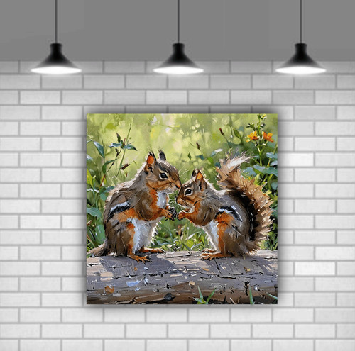Squirrel canvas wall - squirrel,