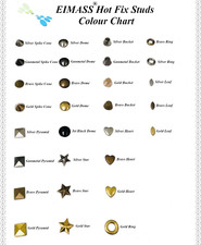 100 x Hot Fix / Glue on EIMASS® Copper Studs for Bags Shoes Phones Costume Craft