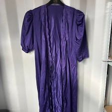 Charnos Silk Purple Dressing Gown UK Size 10/12