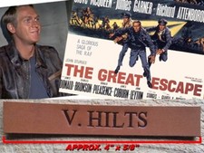 NEW! WWII Leather Embossed A-2 A2 Jacket nameTag. Steve Mcqueen V.HILTS Repro