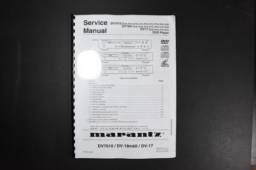 Marantz dv7010 dv18a 18mkii - marantz,