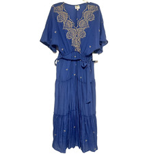 Fig & Flower Blue Rayon Faux