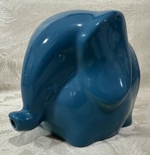 Vintage Lord Nelson Pottery - Elephant String Dispenser Scissor Holder - Blue