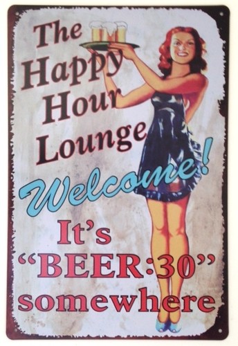 Metal wall sign tin - sign,