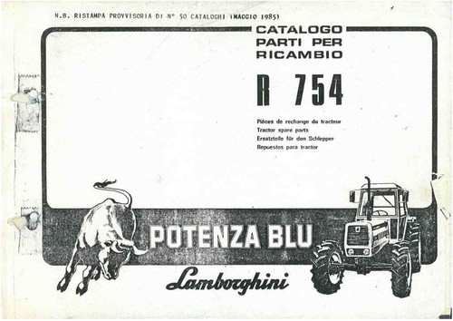 Lamborghini tractor r754 - r754, parts