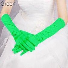 Ladies Silky Satin Elbow Long Gloves Wedding Evening Party Prom Opera Dance Prop