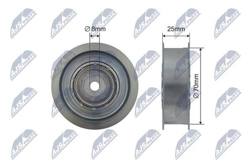 Ribbed belt tensioner - v-ribbed, pulley
