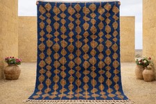 Blue Gold Moroccan Rug