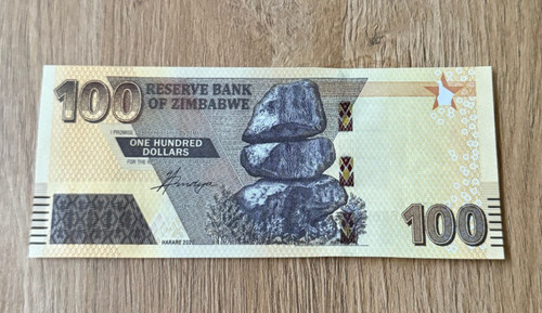 Zimbabwe 100 dollars 2020 - 100,