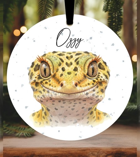 Leopard gecko christmas - leopard, bauble