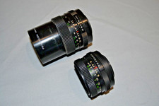 TWO PENTACON LENSES.  M42 SCREW FITTING.  50 MM & 135 MM