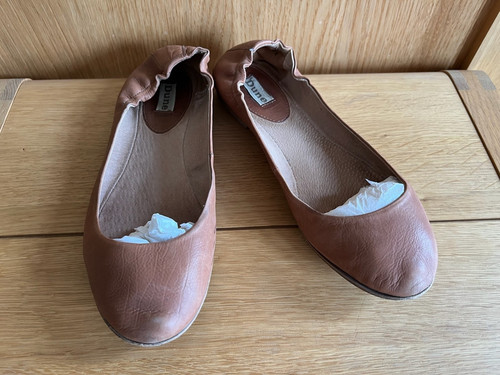 Dune flat ballerina shoes - dune,