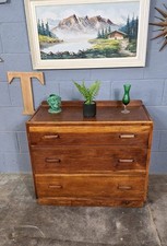 SOLID OAK CHEST OF DRAWERS ~ MID CENTURY ~ RESTORED ~ VINTAGE