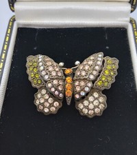 Marks And Spencer Multicoloured Sparkly Rhinestone Butterfly Brooch