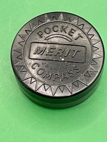 Vintage merit pocket compass - vintage,